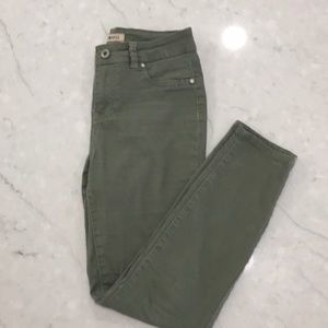 Olive green skinny jeans